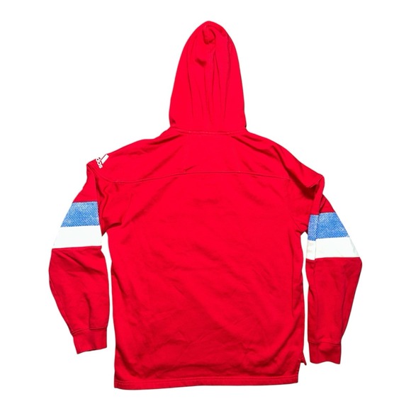 Washington Capitals Men's M Hoodie Sweatshirt Red Adidas - Picture 2 of 12